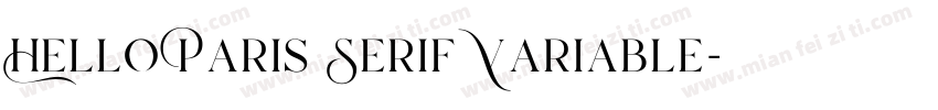 Hello Paris Serif Variable字体转换